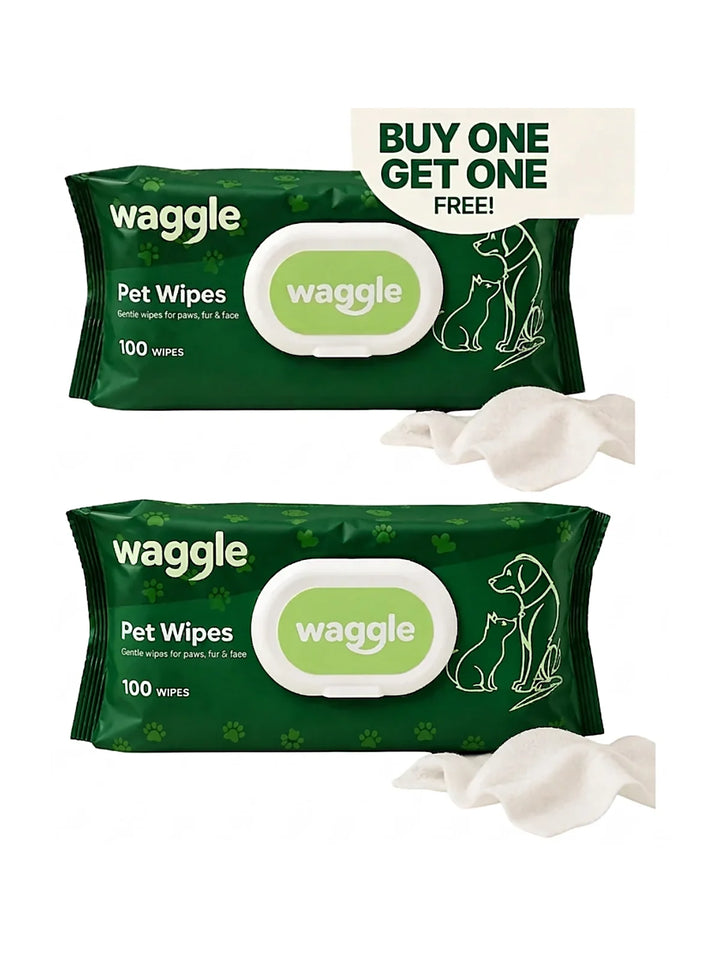 Waggle pet wipes - 100 wipes (Buy 1 Get 1)