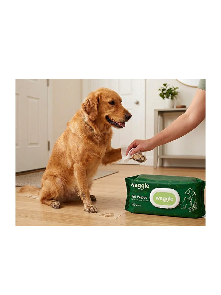Waggle pet wipes - 100 wipes (Buy 1 Get 1)