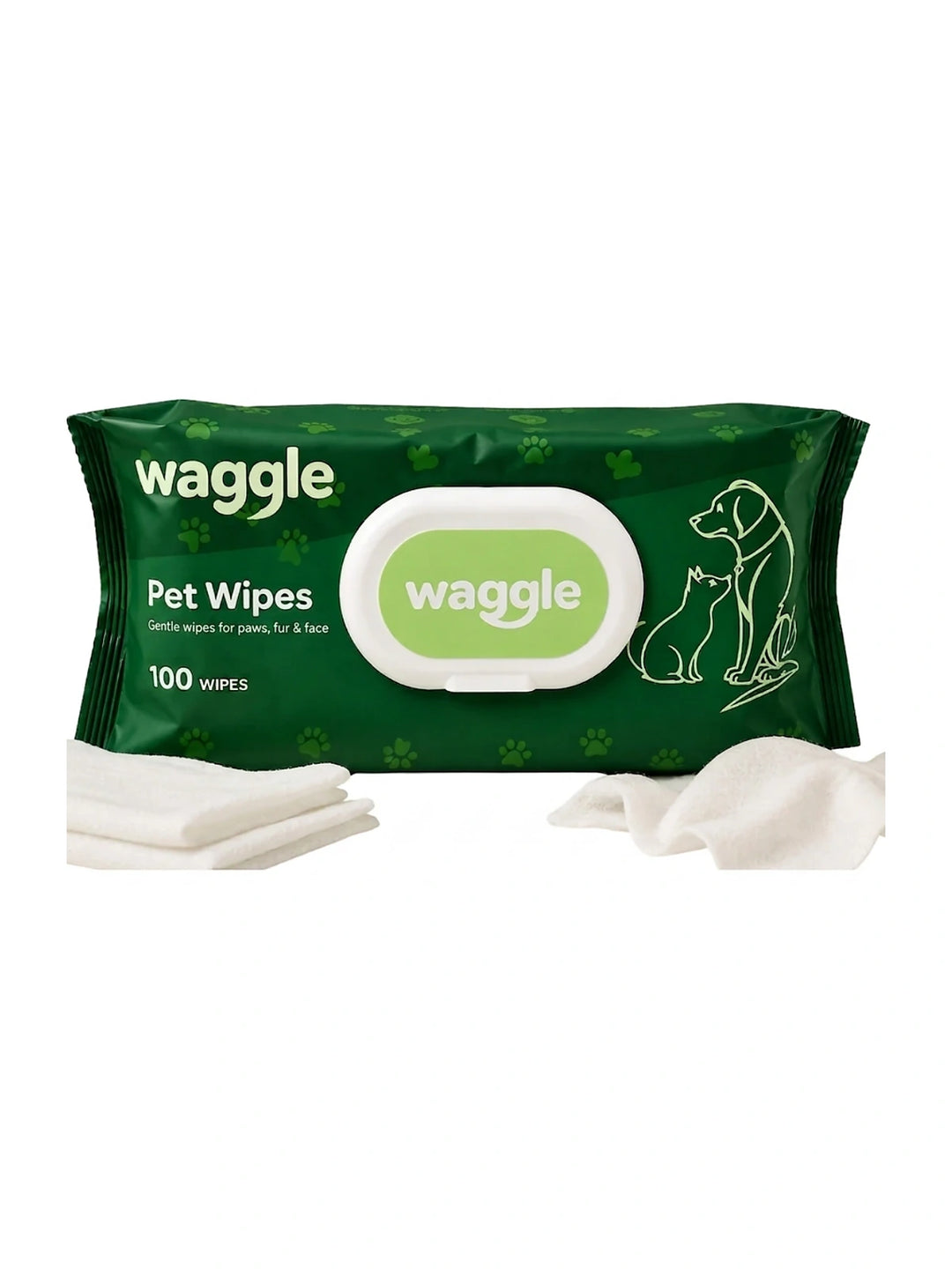 Waggle pet wipes - 100 wipes (Buy 1 Get 1)