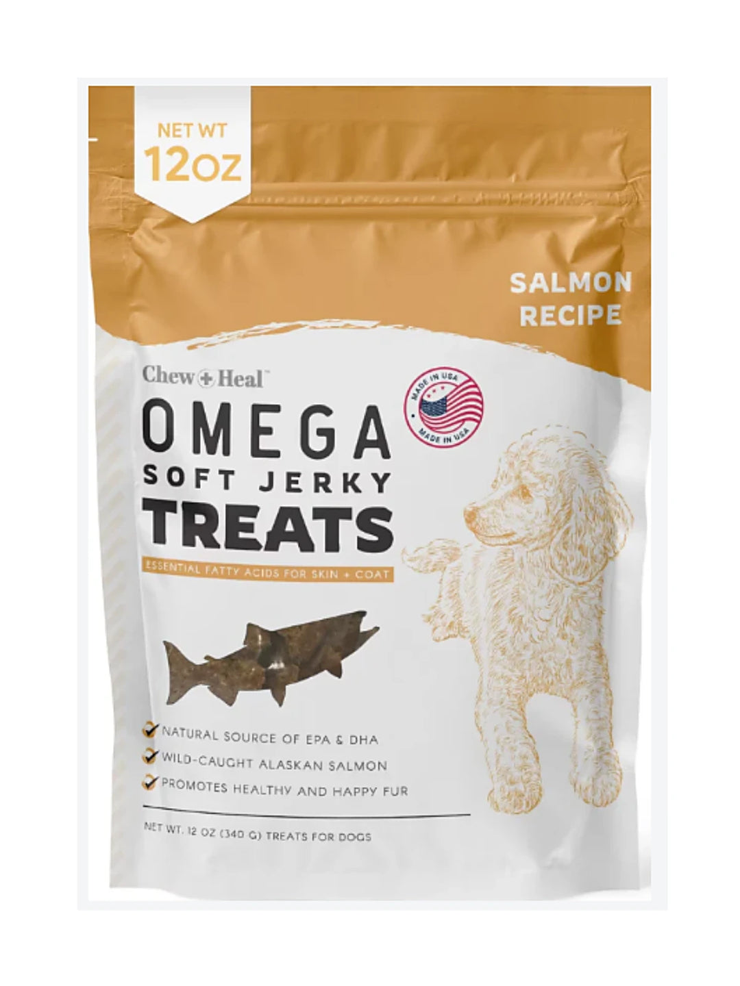 Wild Alaskan Omega Skin + Coat Salmon Soft Jerky Dog Treats
