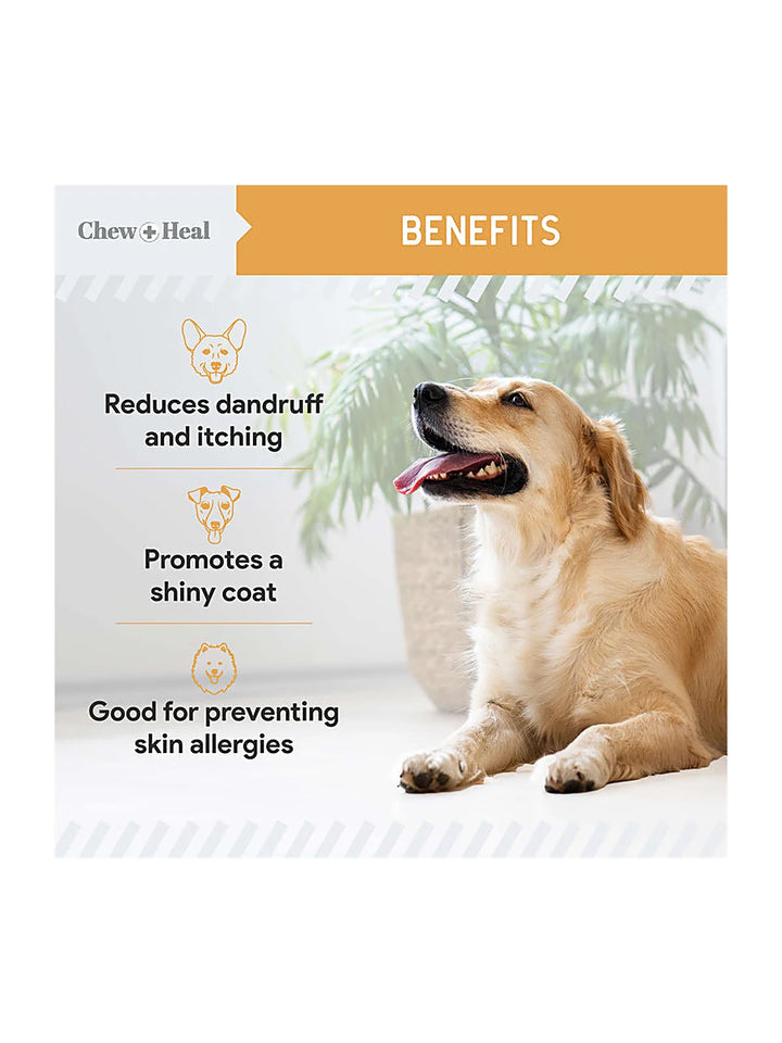 Wild-Caught Omega Skin + Coat Softgels Made with Wild-Caught Fish Oil Supplement for Dogs & Cats