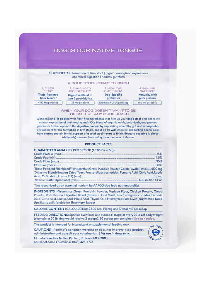 WonderGland Anal gland pumpkin fiber Digestive by Native pet