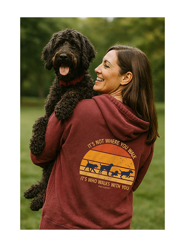 Zip Hoodie: Never Walk Alone (Maroon)
