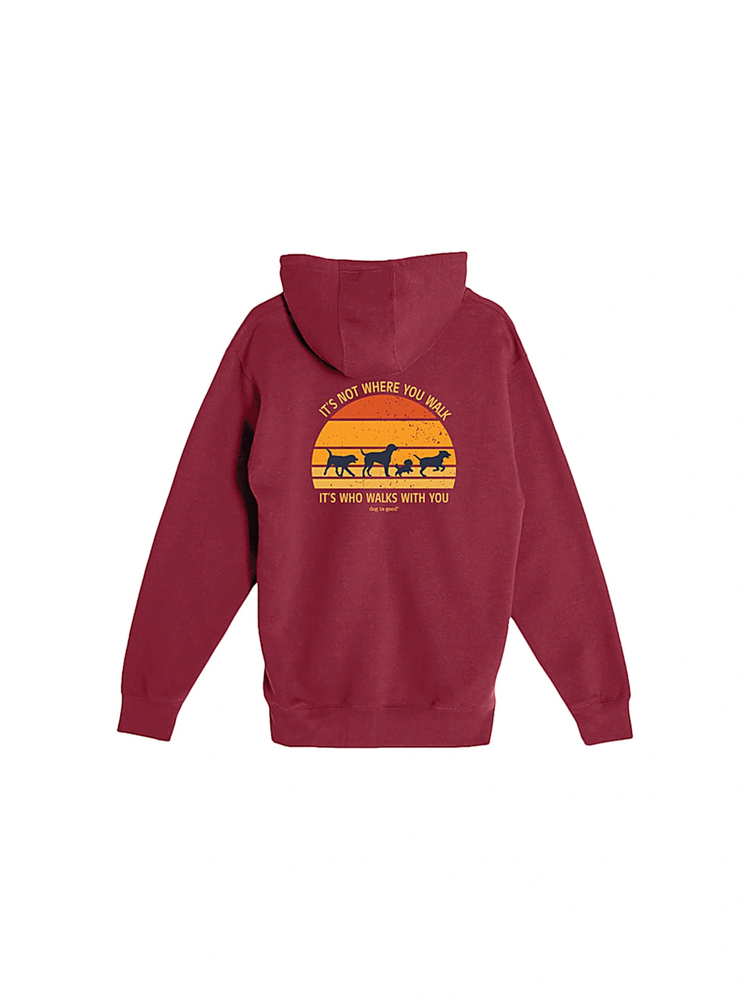 Zip Hoodie: Never Walk Alone (Maroon)