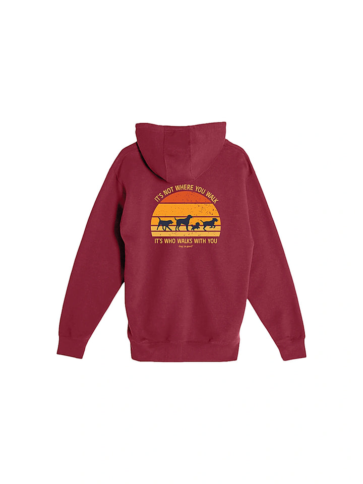 Zip Hoodie: Never Walk Alone (Maroon)