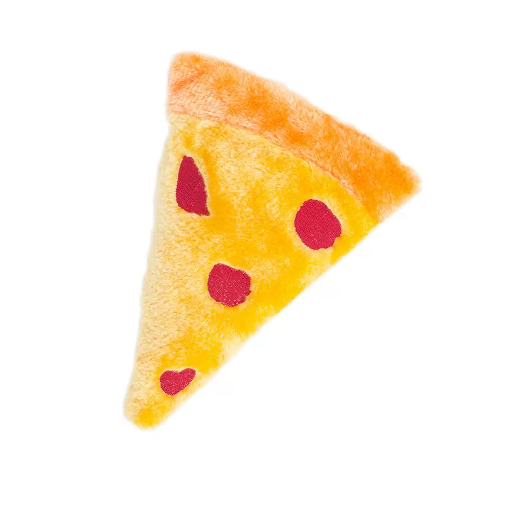 Pizza Slice Squeaky Plush Dog Toy